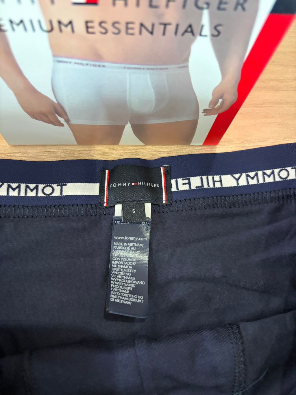 Tommy Hilfiger Premium Essentials - Lot de 3 boxers Trunk Peacoat - Taille S
