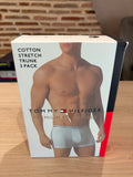 Tommy Hilfiger Premium Essentials - Lot de 3 boxers Trunk Noir Gris Blanc - Taille S